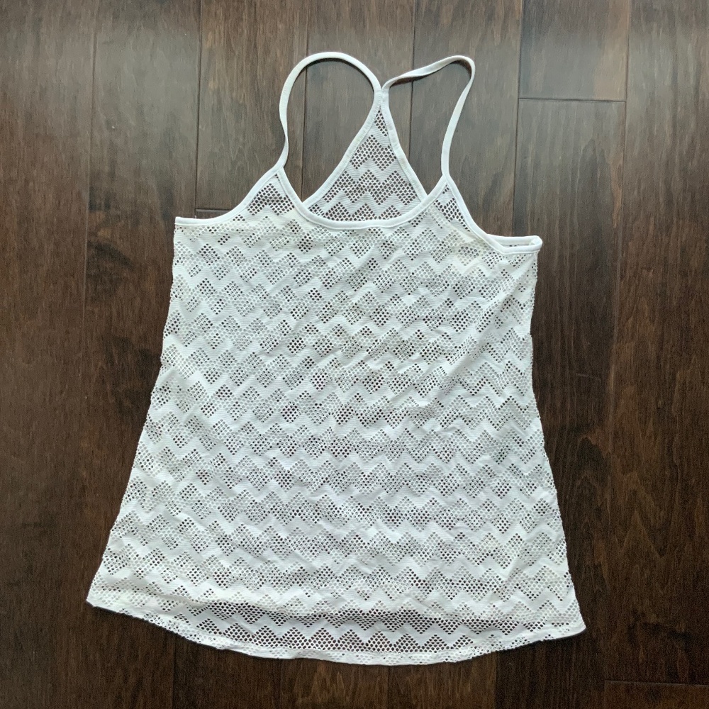 PINK VICTORIA'S SECRET Cover-up Racerback in White. Size S.